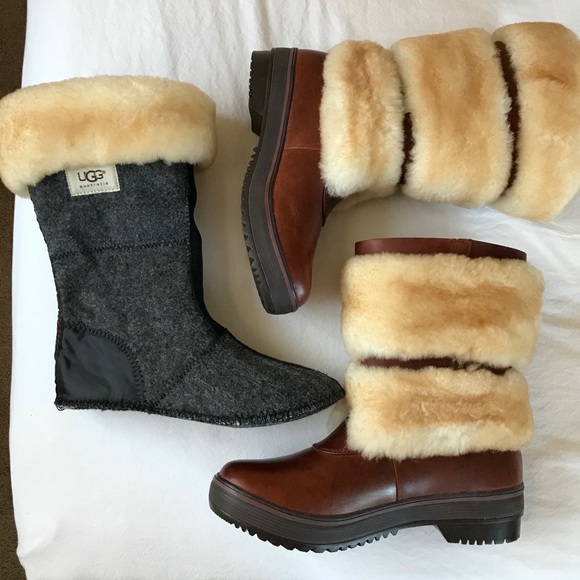 UGG Australia Lilyan Mahogany Waterproof Leather boots